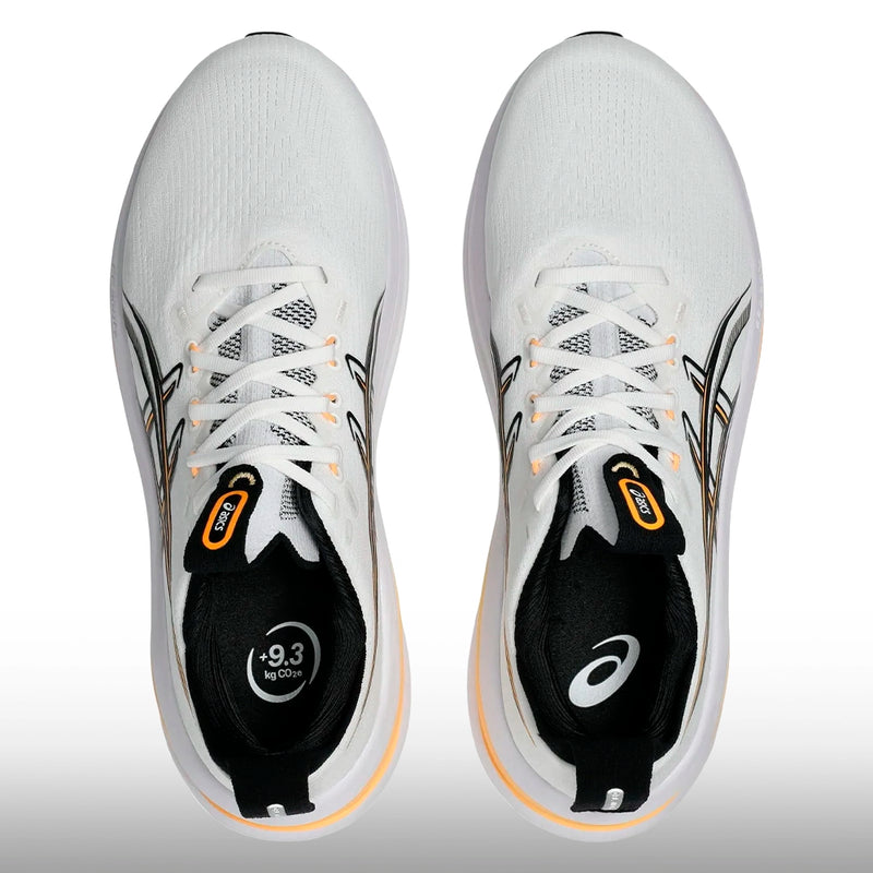 Asics Gel Nimbus 28 Hombre White Stadium Orange