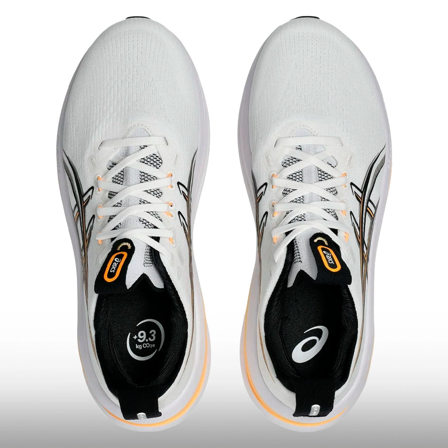 Asics Gel Nimbus 28 Hombre White Stadium Orange