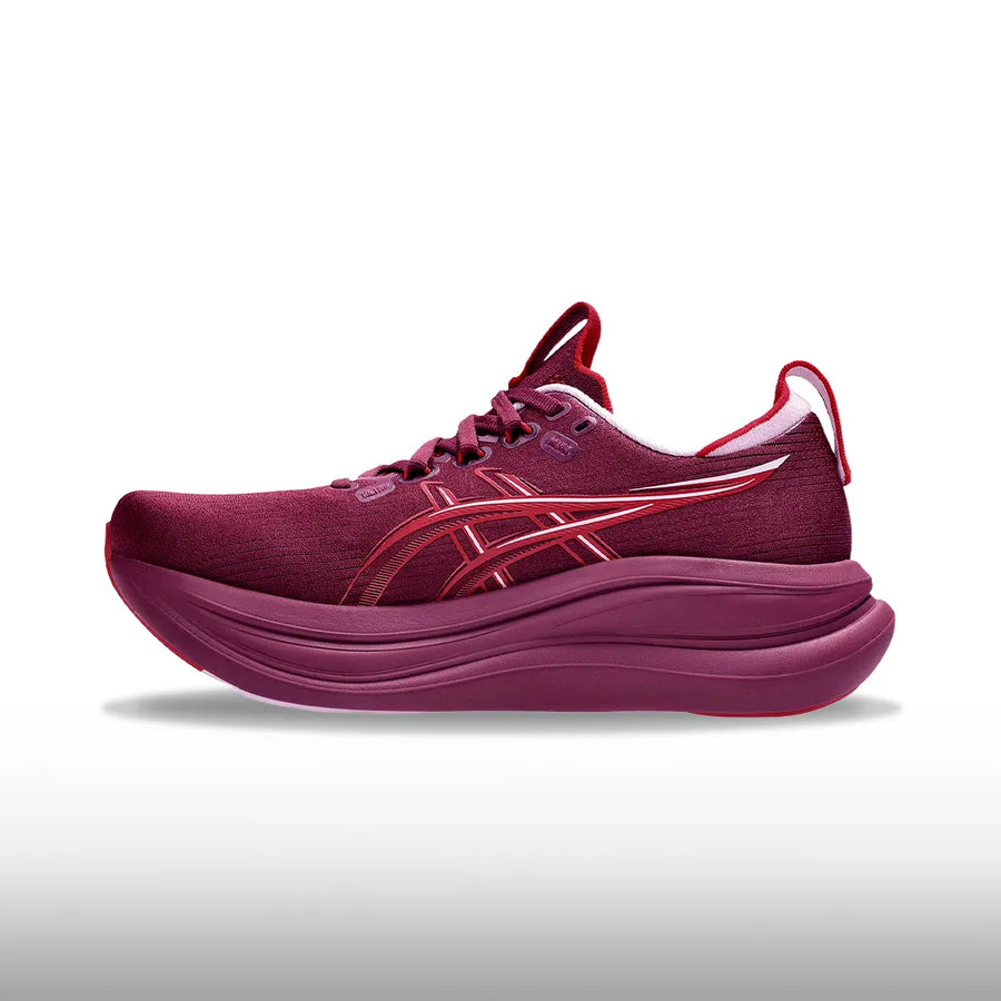 Asics Gel Nimbus 28 Mujer Beniimo Purple Speed Red