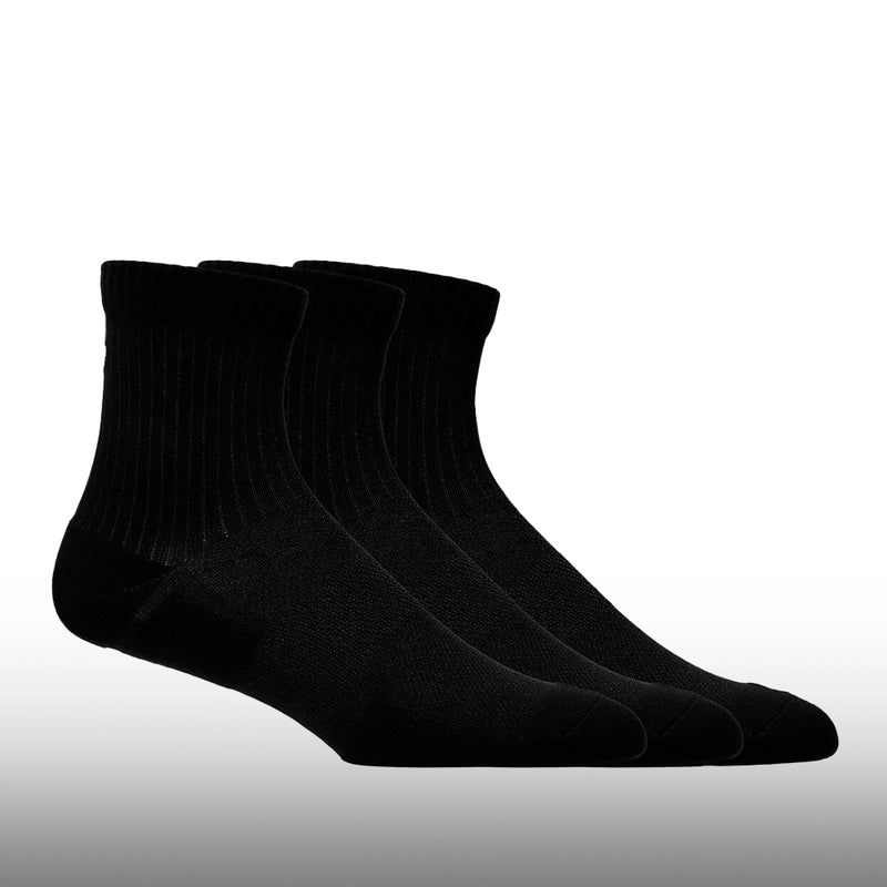 Asics Medias Practice Quarter 3P Unisex Performance Black