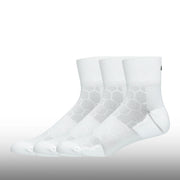 Asics Medias Running Quarter 3P Unisex Brilliant White