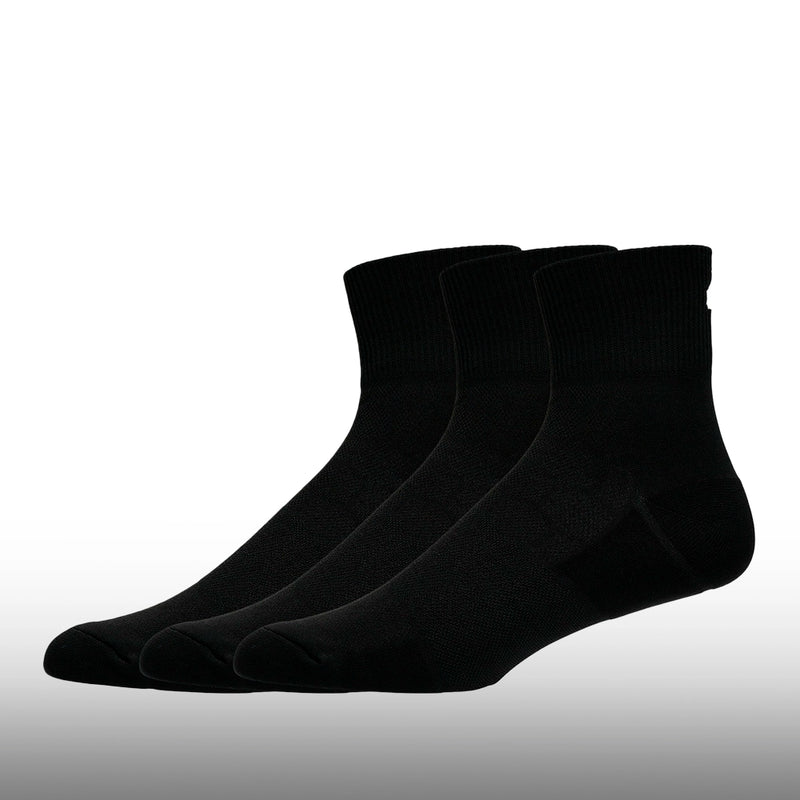 Asics Medias Running Quarter 3P Unisex Performance Black