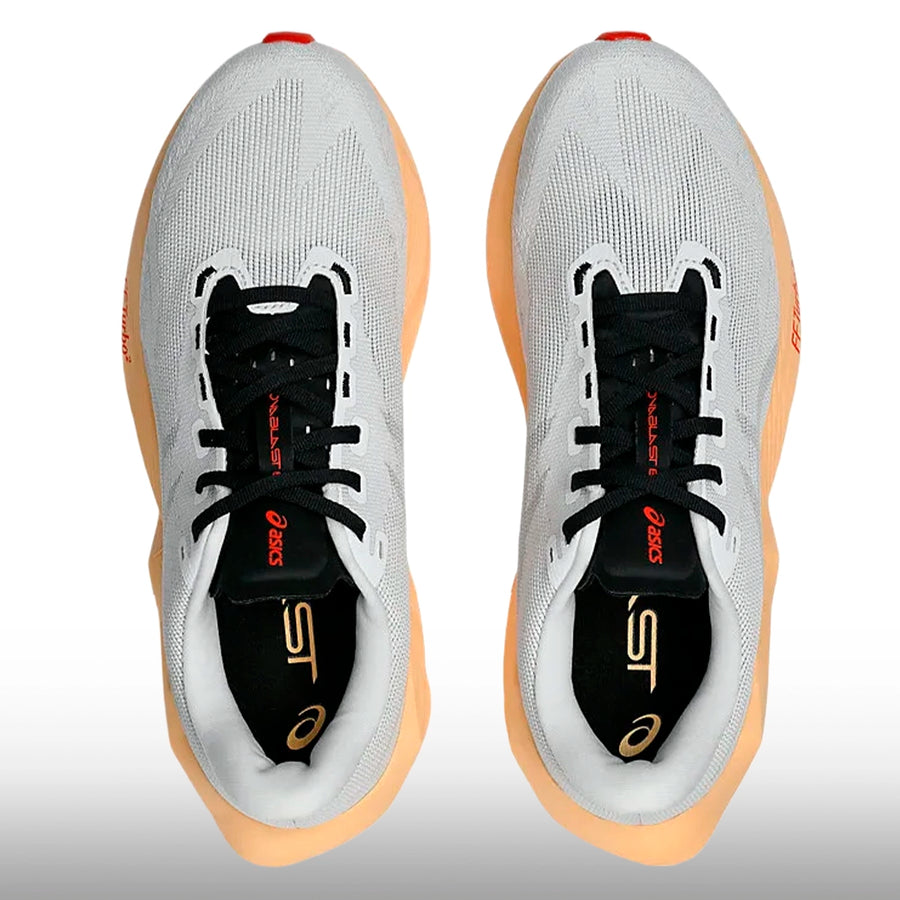Asics Novablast 6 Hombre White Orange Glow