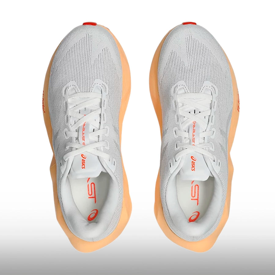 Asics Novablast 6 Mujer White Vivid Coral