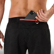 Asics Pantaloneta FUJITRAIL All Over Print 5in Hombre Performance Black