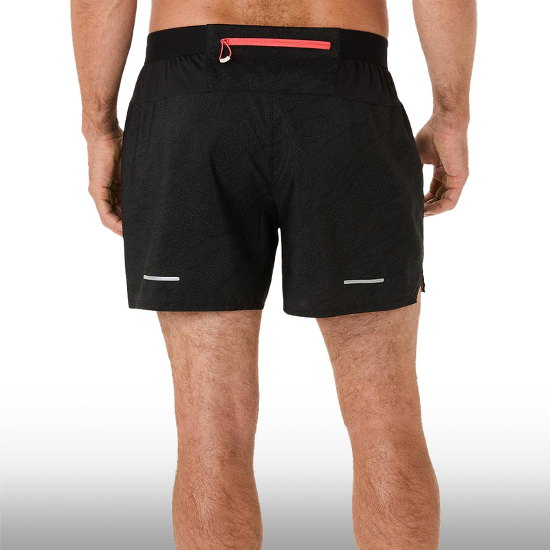 Asics Pantaloneta FUJITRAIL All Over Print 5in Hombre Performance Black