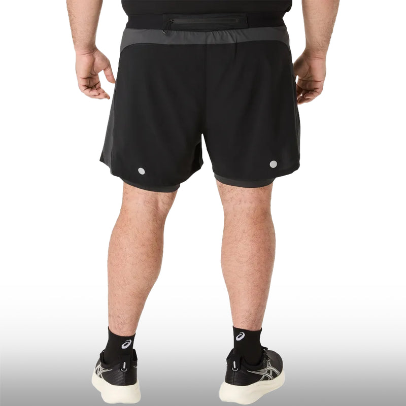 Asics Pantaloneta Road 2N1 5IN Hombre Graphite Grey