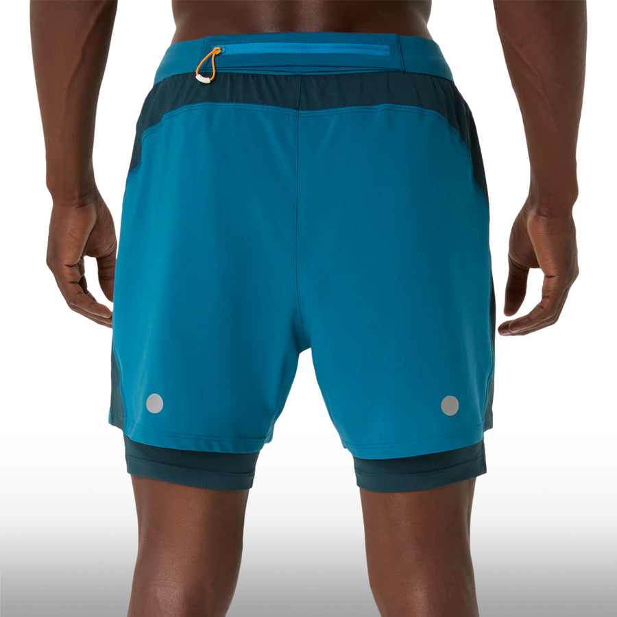 Asics Pantaloneta Road 2N1 5IN Hombre Tranquil Teal Dark Teal
