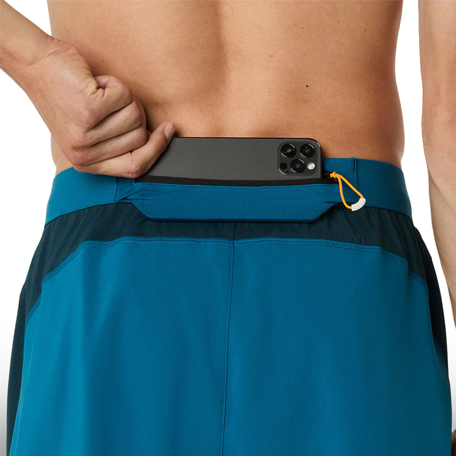 Asics Pantaloneta Road 5IN Hombre Tranquil Teal Dark Teal