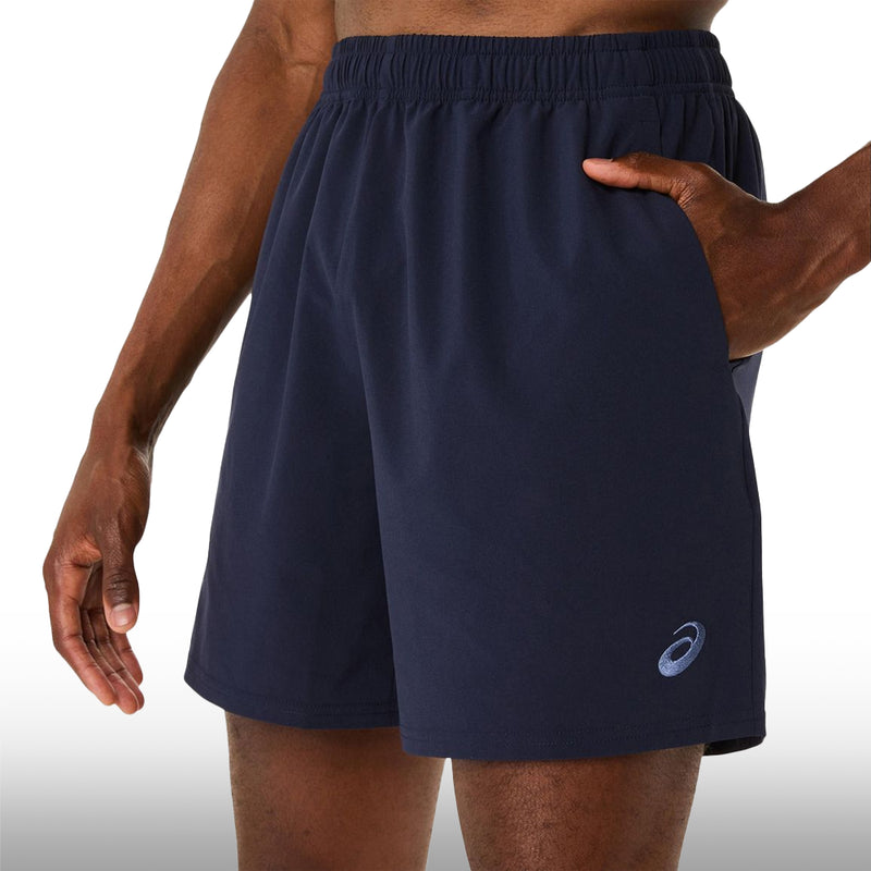 Asics Pantaloneta Spiral Embroidery Woven 7in Hombre Midnight