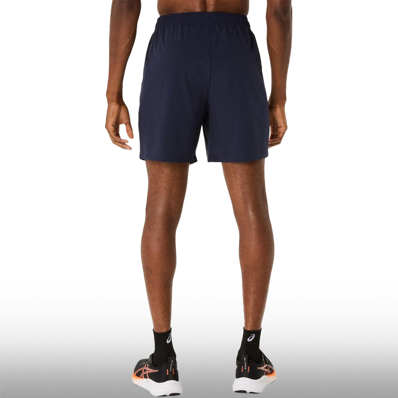 Asics Pantaloneta Spiral Embroidery Woven 7in Hombre Midnight