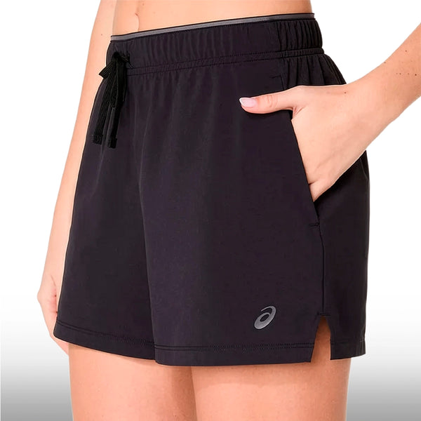 Asics Short Actibreeze Woven 4In Mujer Black