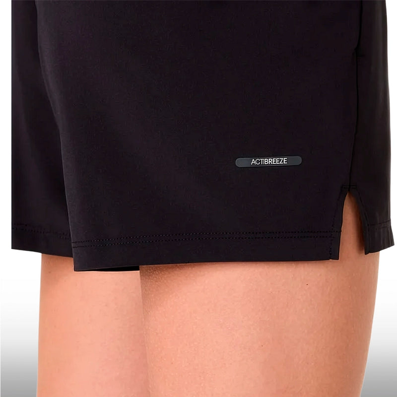 Asics Short Actibreeze Woven 4In Mujer Black