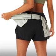 Asics Short Road 2‑N‑1  3.5In  Mujer Performance Black