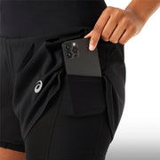 Asics Short Road 2‑N‑1  3.5In  Mujer Performance Black