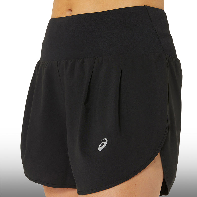 Asics Short Road 3.5 Pulgadas Mujer Black