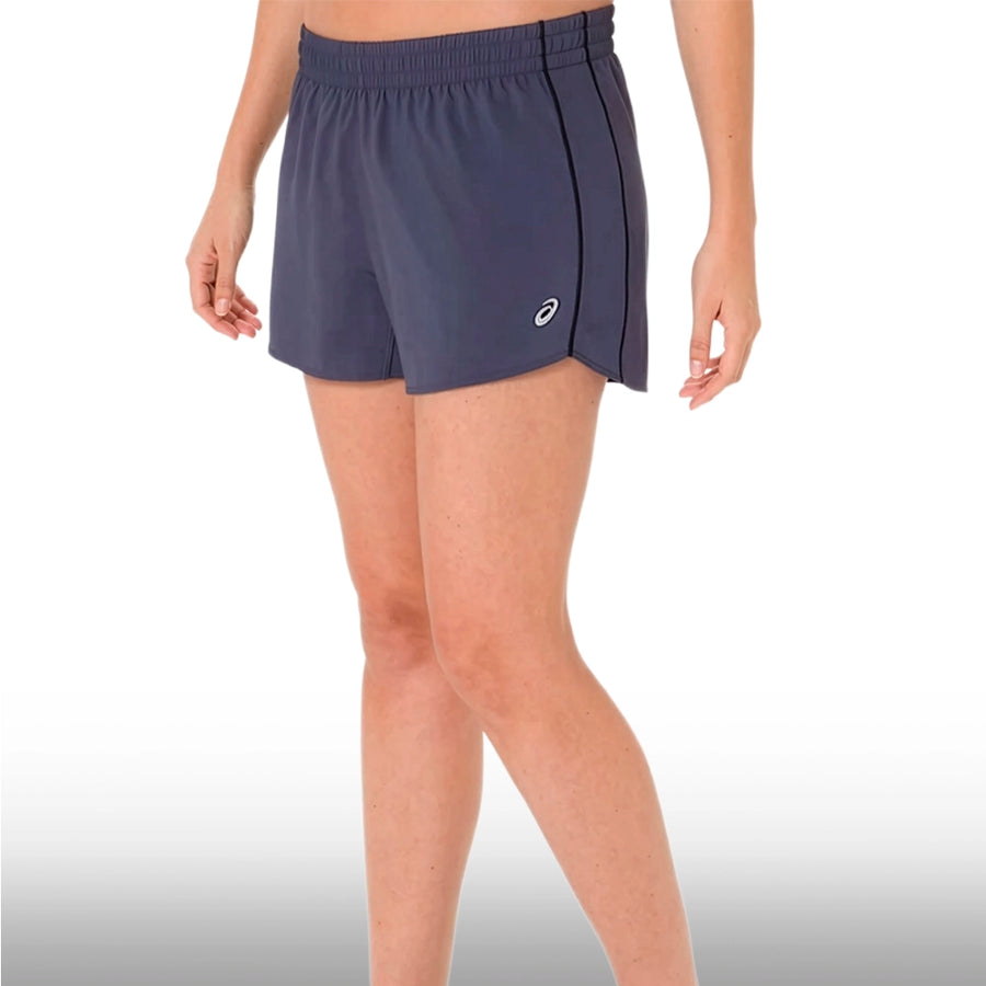 Asics Short Silver 4In Mujer Indigo Fog