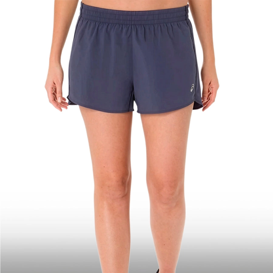 Asics Short Silver 4In Mujer Indigo Fog