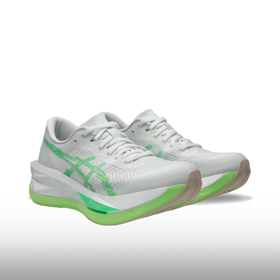 Asics Sonicblast Mujer White Vital Green capellada verde