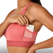 Asics Top Road Compression Bra Mujer Dark Pink Clay