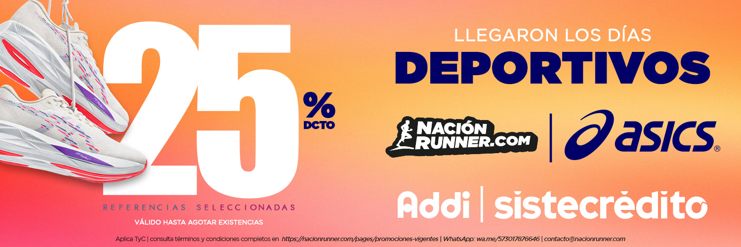 Días deportivos Ascis 2026 - Encuentras referencia seleccionado desde 25% o mas - Banner Móvil Promociones 