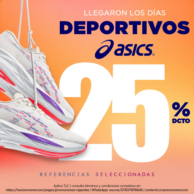 Días deportivos Ascis 2026 - Encuentras referencia seleccionado desde 25% o mas - Banner Móvil Promociones 