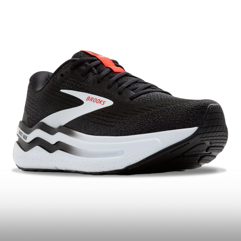 Brooks Ghost Max 2 Hombre Black Fiery Red
