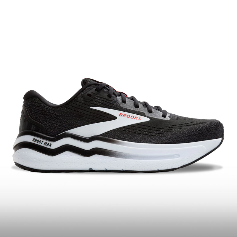 Brooks Ghost Max 2 Hombre Black Fiery Red