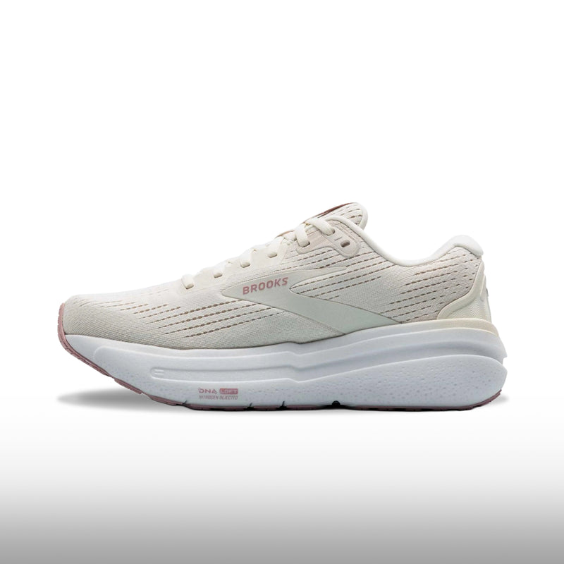 Brooks Ghost Max 2 Mujer White Almond Tan