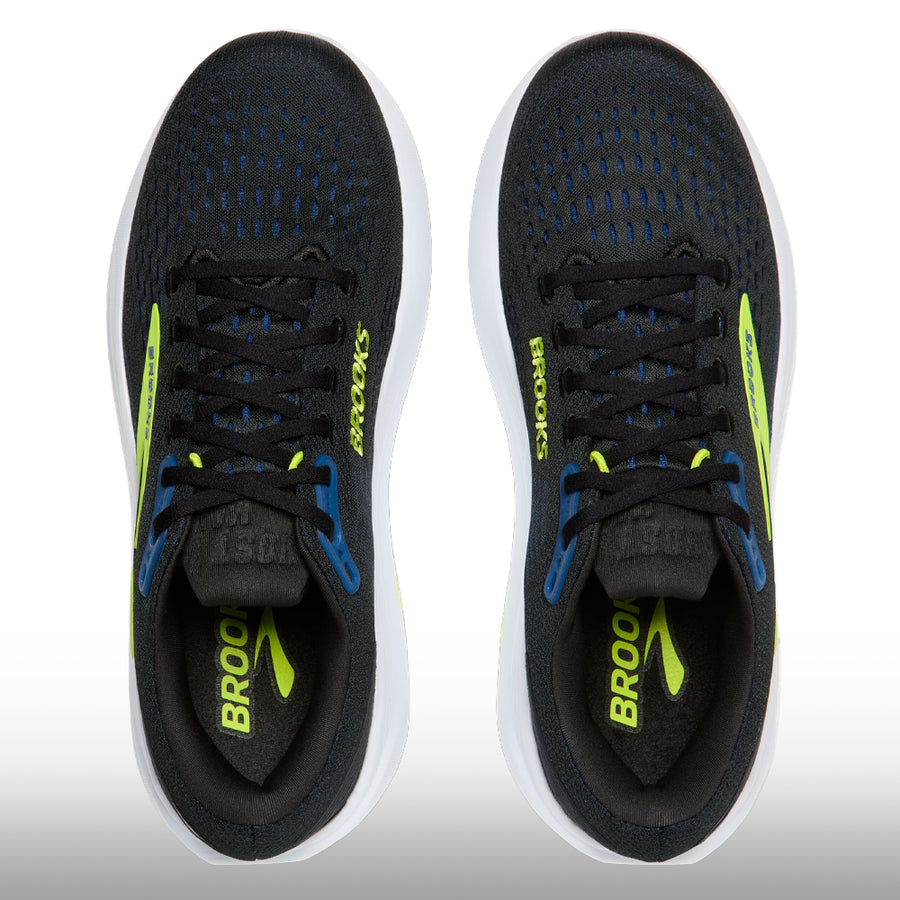 Brooks Ghost Max 3 Hombre Black Navy Acid Lime