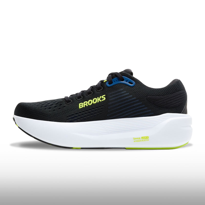 Brooks Ghost Max 3 Hombre Black Navy Acid Lime