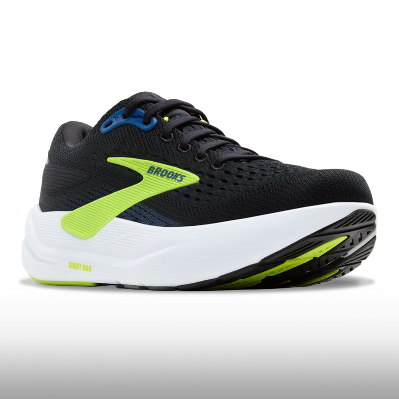 Brooks Ghost Max 3 Hombre Black Navy Acid Lime