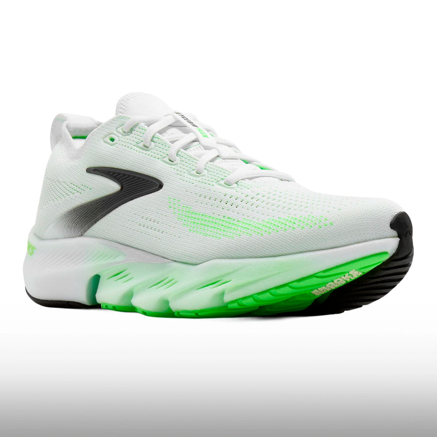 Brooks Glycerin Flex Hombre White Green Gecko Phantom