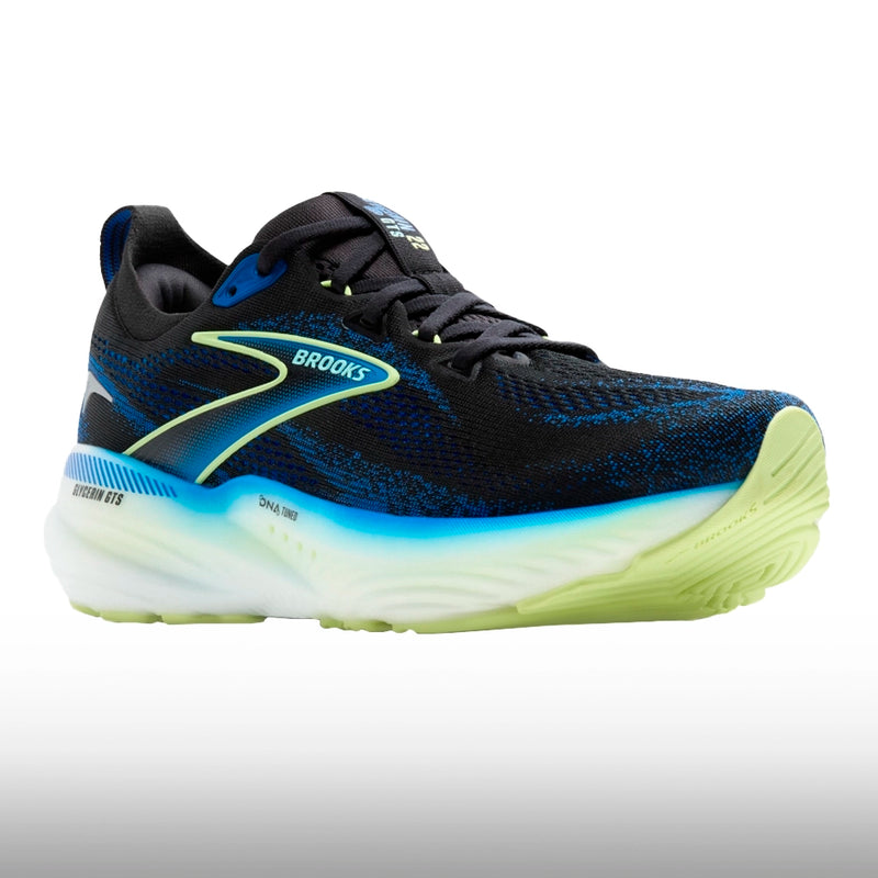 Brooks Glycerin GTS 22 Hombre Black Cobalt Neo Yellow