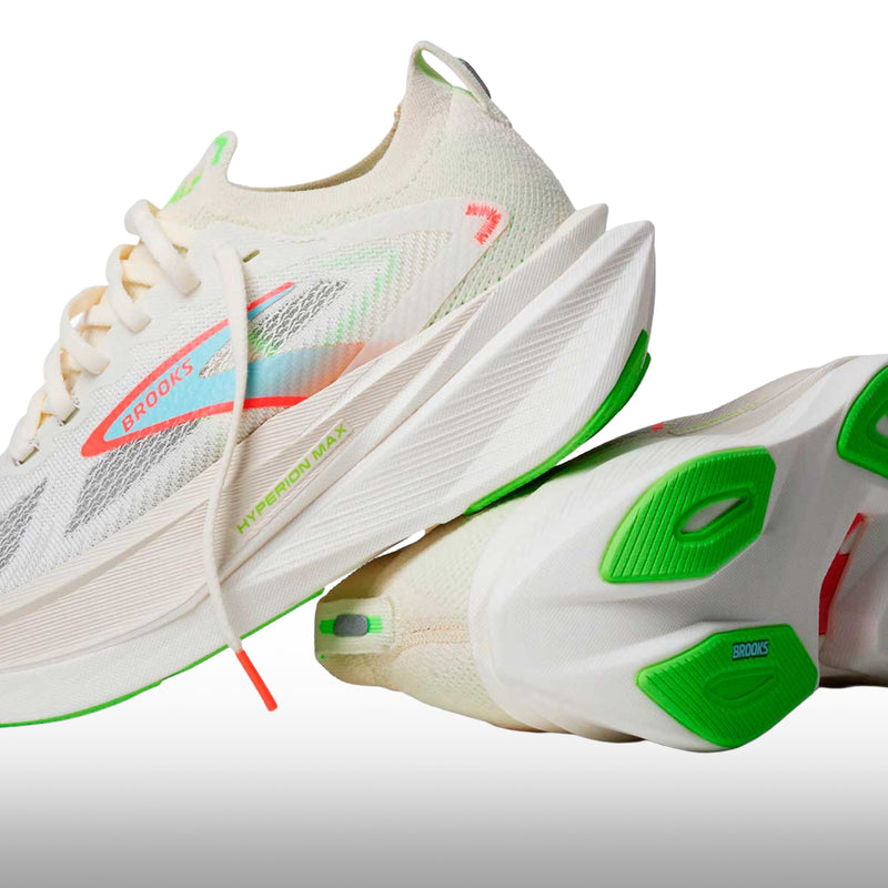 Brooks Hyperion Max 3 Mujer Coconut Green Gecko Pink Clay