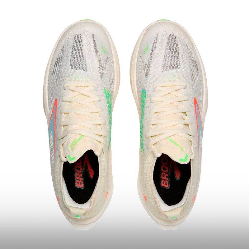 Brooks Hyperion Max 3 Mujer Coconut Green Gecko Pink Clay