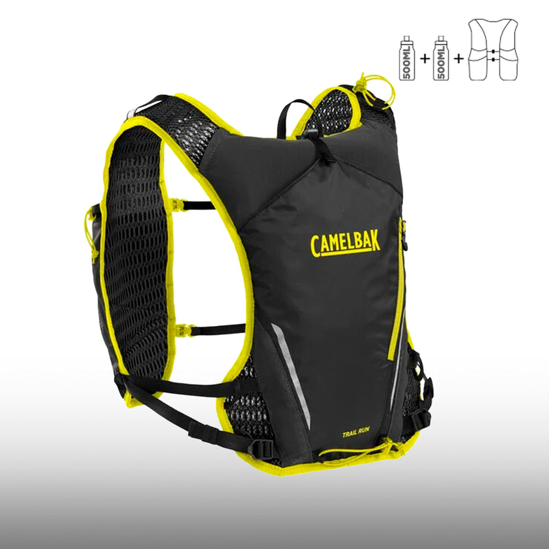 CamelBak Chaleco Trail Running 34oz Black Yellow