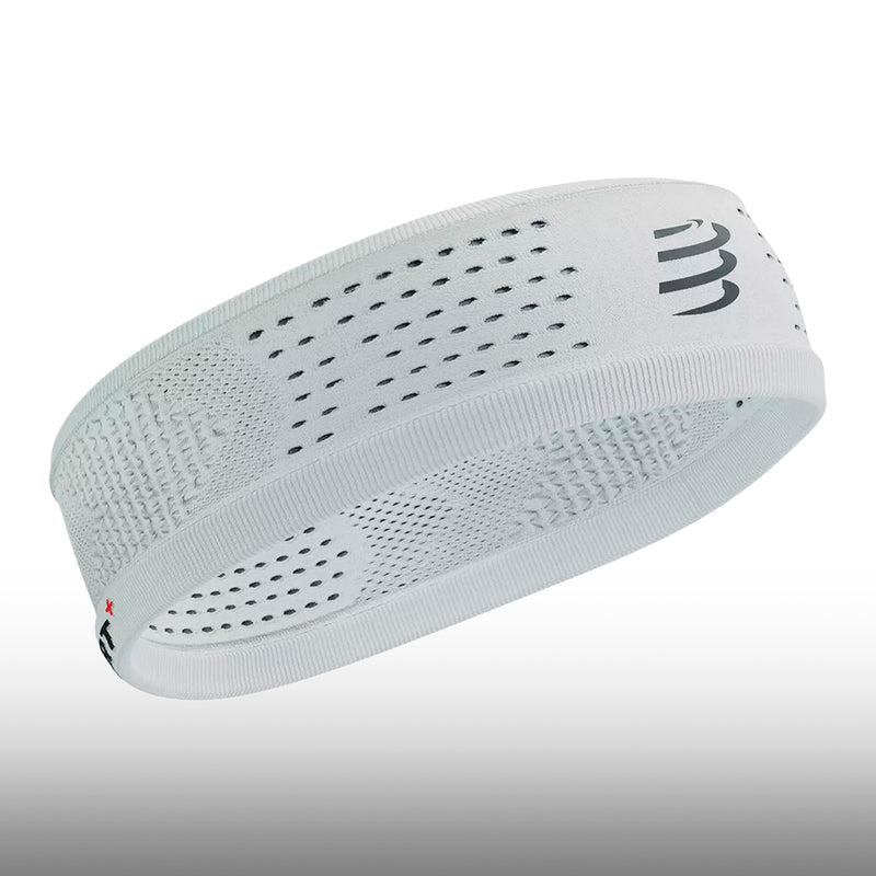 Balaca Running Compressport Balaca On/Off Thin Headband White — Nación Runner