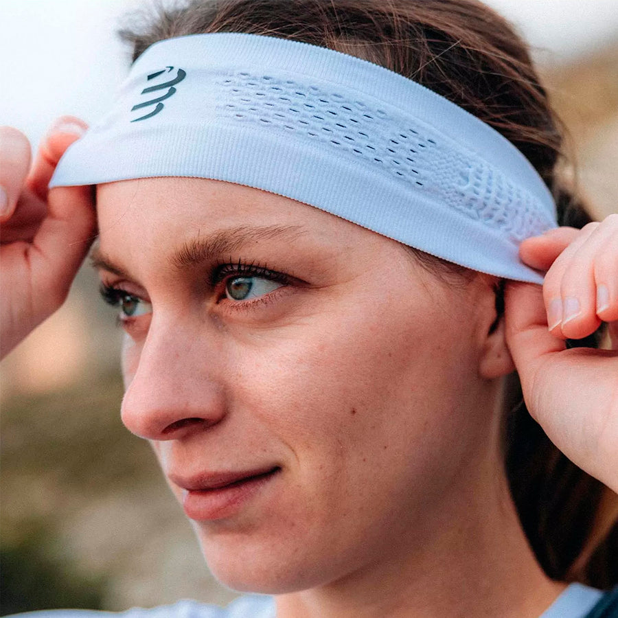 Compressport Balaca On/Off Thin Headband White