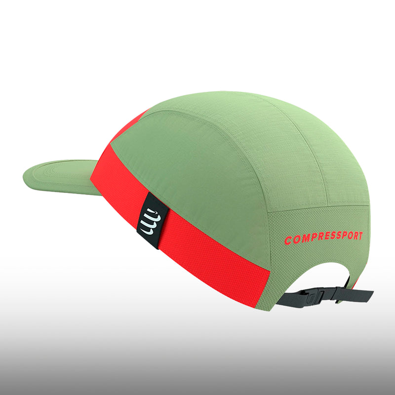 Compressport Gorra 5 Panel Light Cap Nile Fluo Red