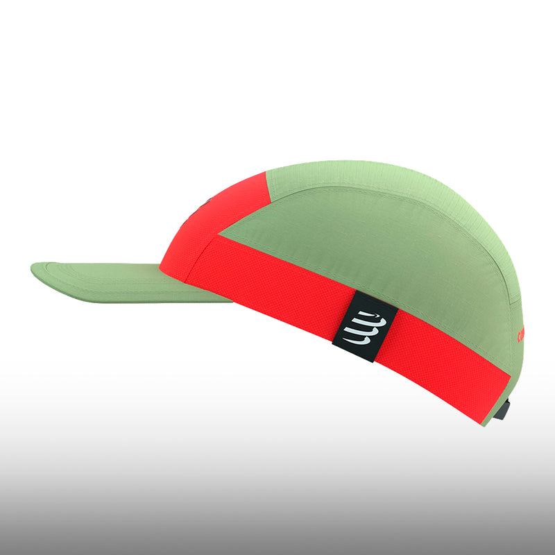 Compressport Gorra 5 Panel Light Cap Nile Fluo Red