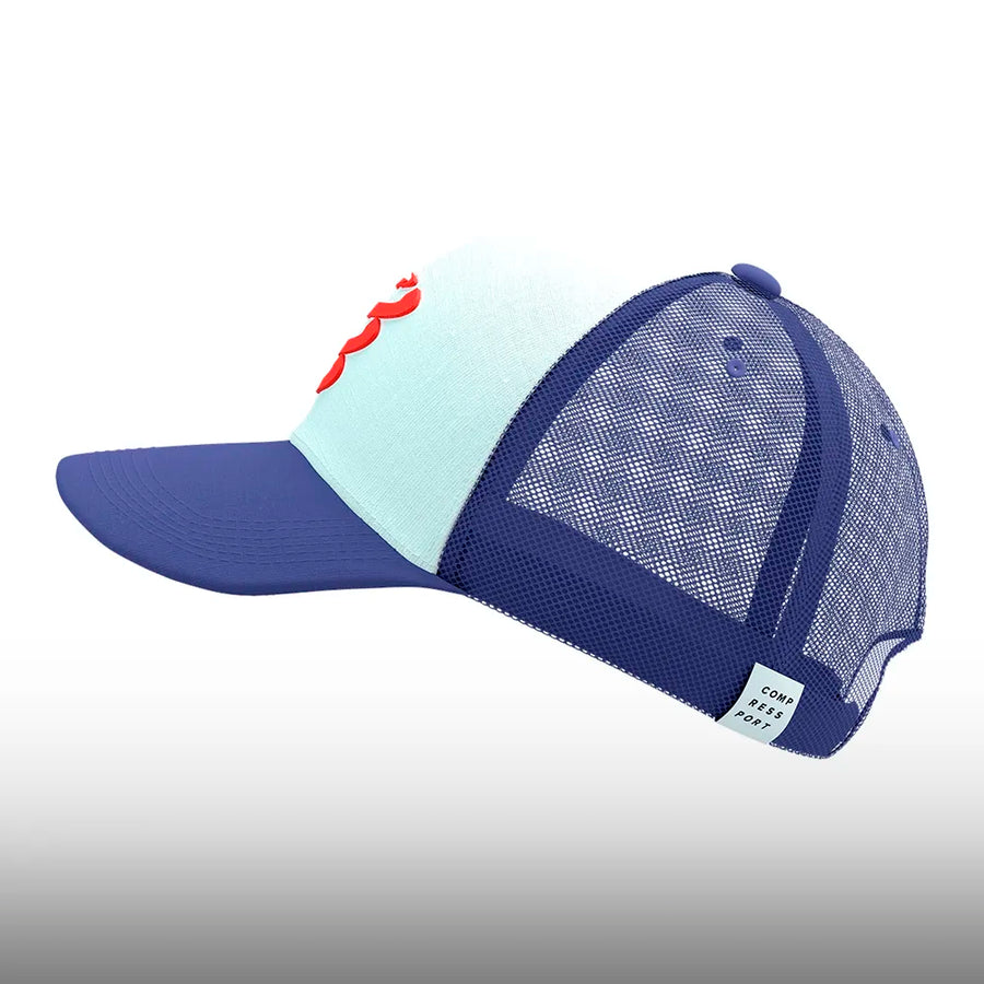 Compressport Gorra Trucker Cap Star Orient Blue Star White