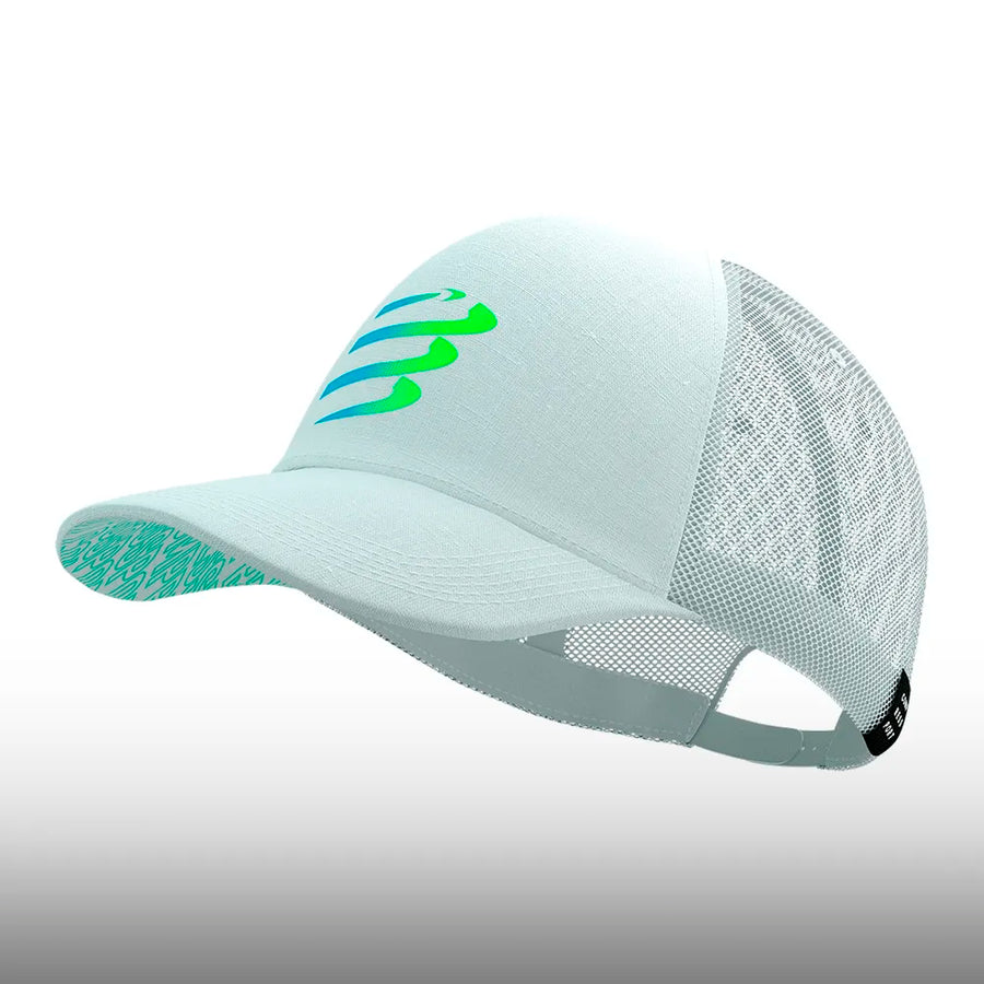 Compressport Gorra Trucker Cap Star White Blue Green