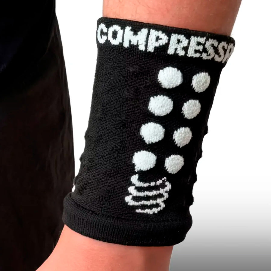 Compressport Muñequera Racing Sweatbands Black