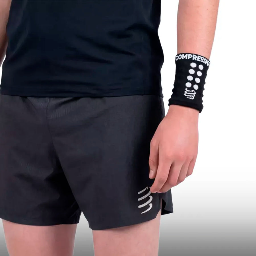 Compressport Muñequera Racing Sweatbands Black