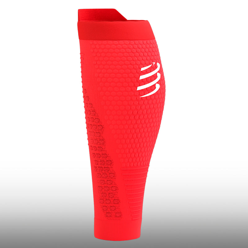 Compressport Pantorrilleras R2 3.0 Fluo Red White Reflective