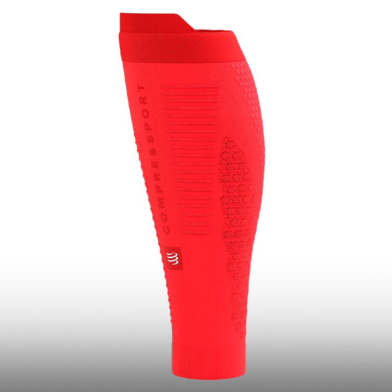 Compressport Pantorrilleras R2 3.0 Fluo Red White Reflective
