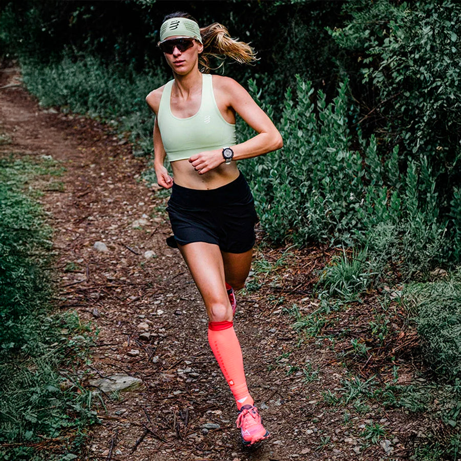 Compressport Pantorrilleras R2 3.0 Fluo Red White Reflective