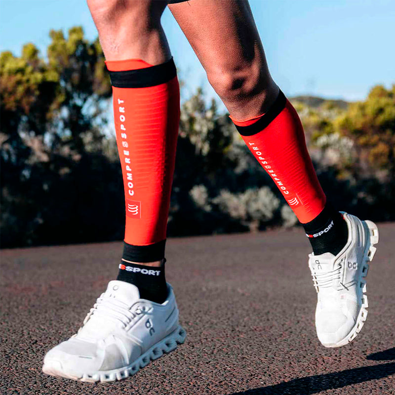 Compressport Pantorrilleras R2 3.0 Red Black