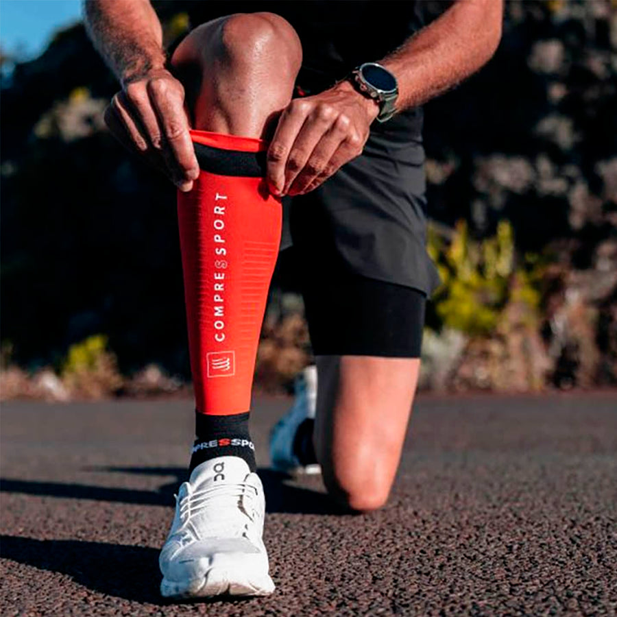 Compressport Pantorrilleras R2 3.0 Red Black